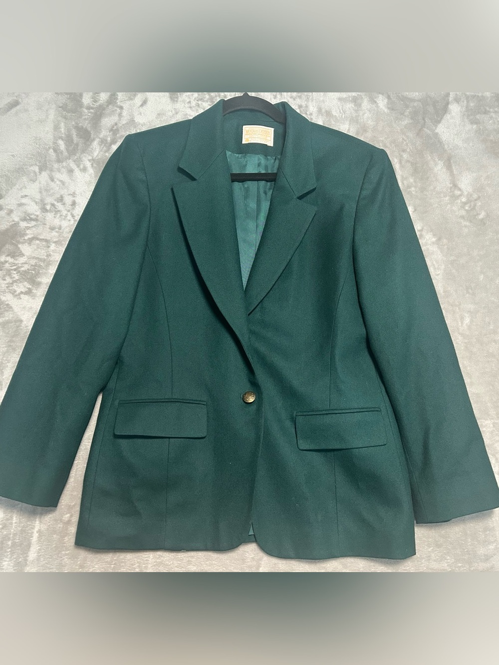 Pendleton Vintage Virgin Wool Blazer Jacket Women’s 10 Green